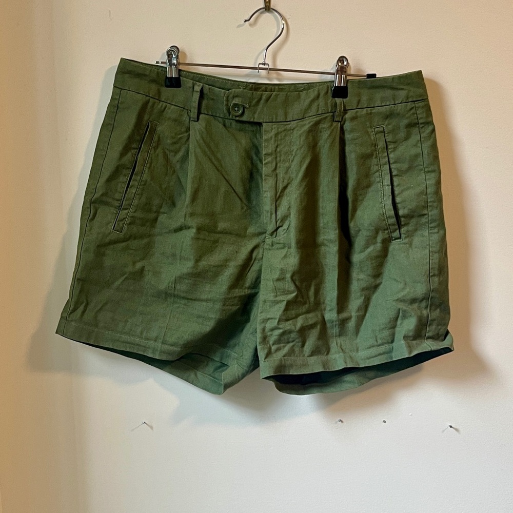 Bonobos Green Bermuda Shorts Classic Cotton Twill
